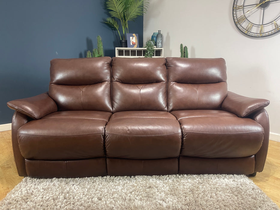 Albion Leather 3 Seater Trusty Sheen Chocolate (WA2)