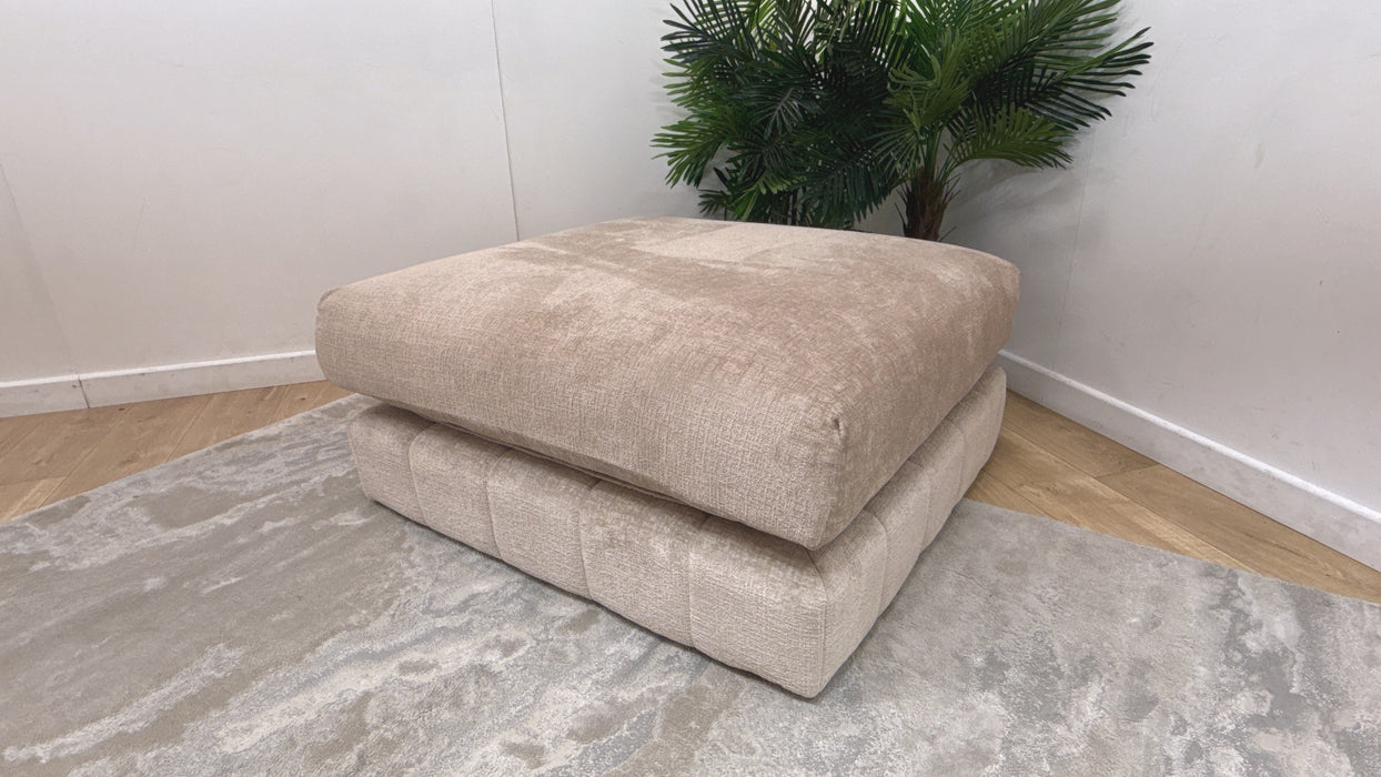 Sofology Westwood Fabric Footstool in Teddy Chenille Mink