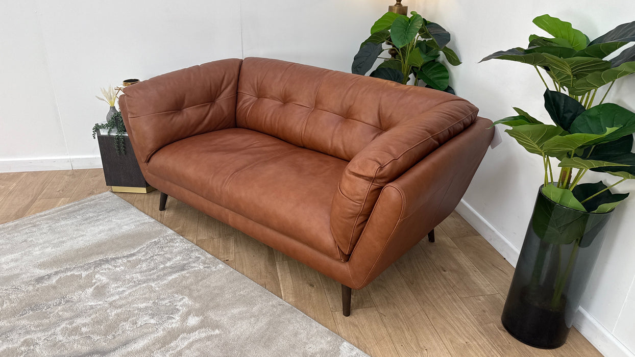 Sofology Hygge Leather 2 Seater in Relaxed Soft Tan
