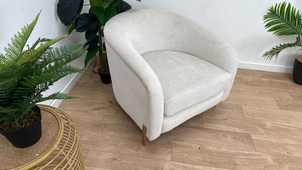 Sofology The Westwood Fabric Accent Chair in Teddy Chenille Mist