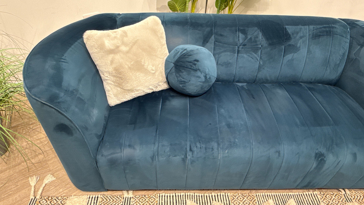 Sofology The Fitzrovia 3 Seater Fabric Sofa in Matt Velvet Teal