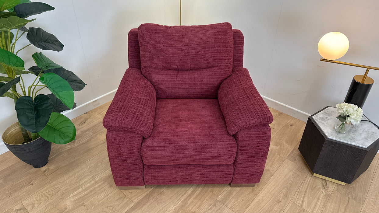 Griffin 1 Seater - Fabric Manual Recliner Chair - Shiraz