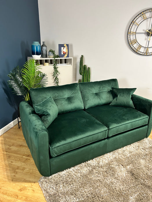 Islington 3 Seat Fabric Hypnos Sofabed Sleek Green Velvet (WA2