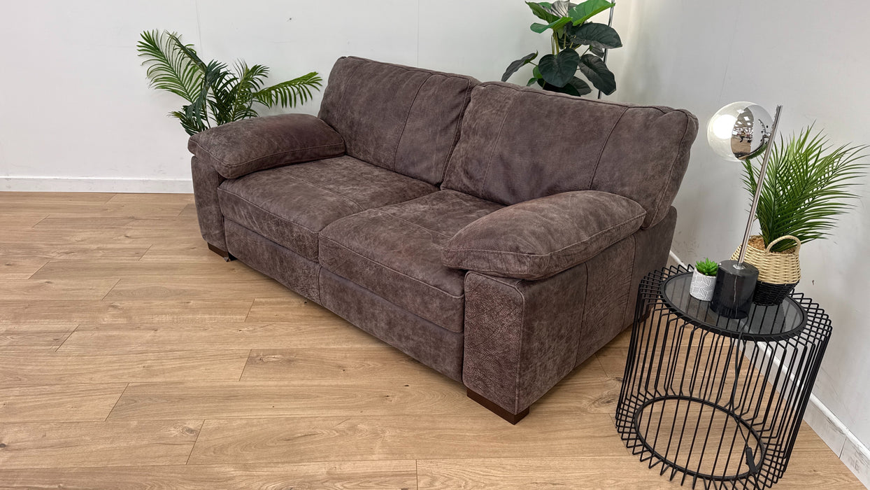 Linara 2 Seater - Leather Sofa - Utah Brown