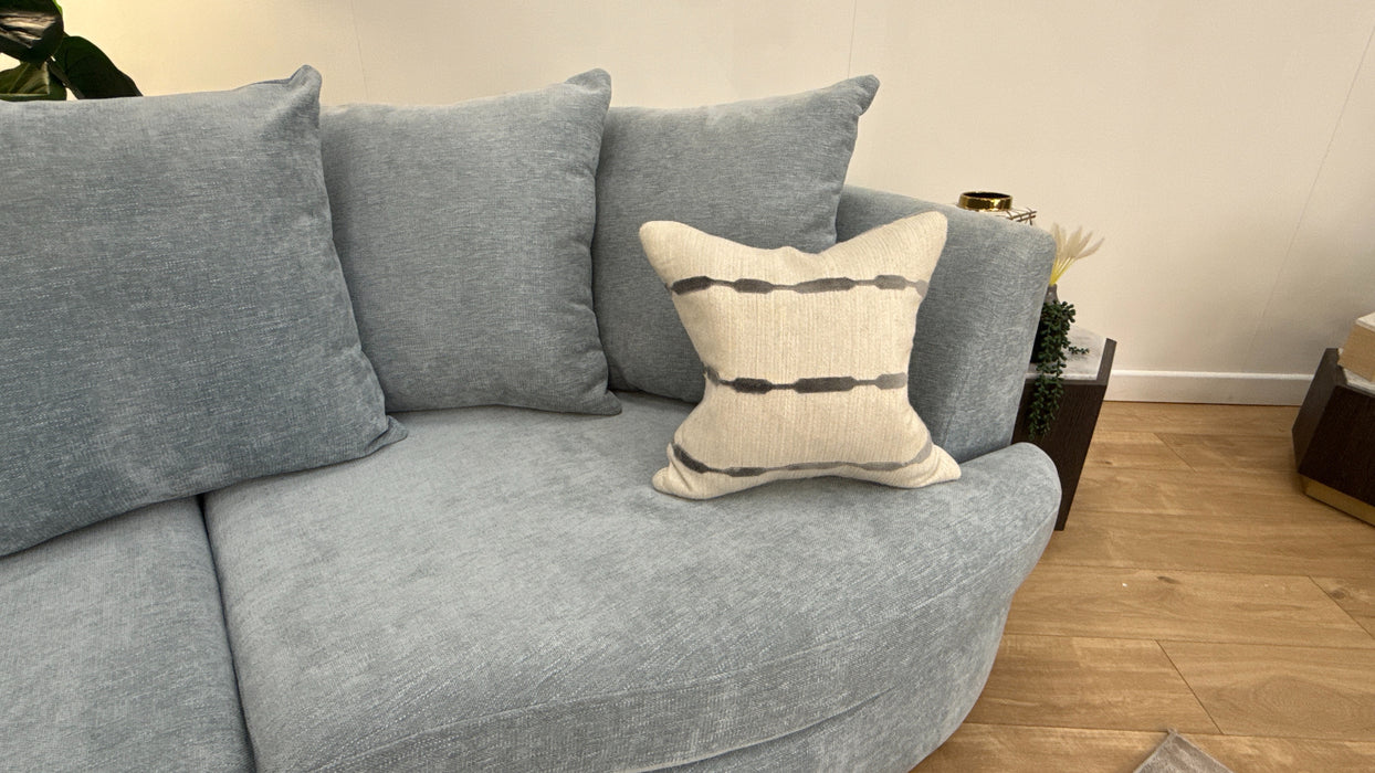 Sofology Chloe Fabric 4 Seater Split Sofa in Chenille Sky