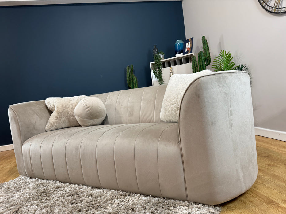 The Fitzrovia Fabric 3 Seater - Matt Velvet Stone Mix - No Trim (WA2)