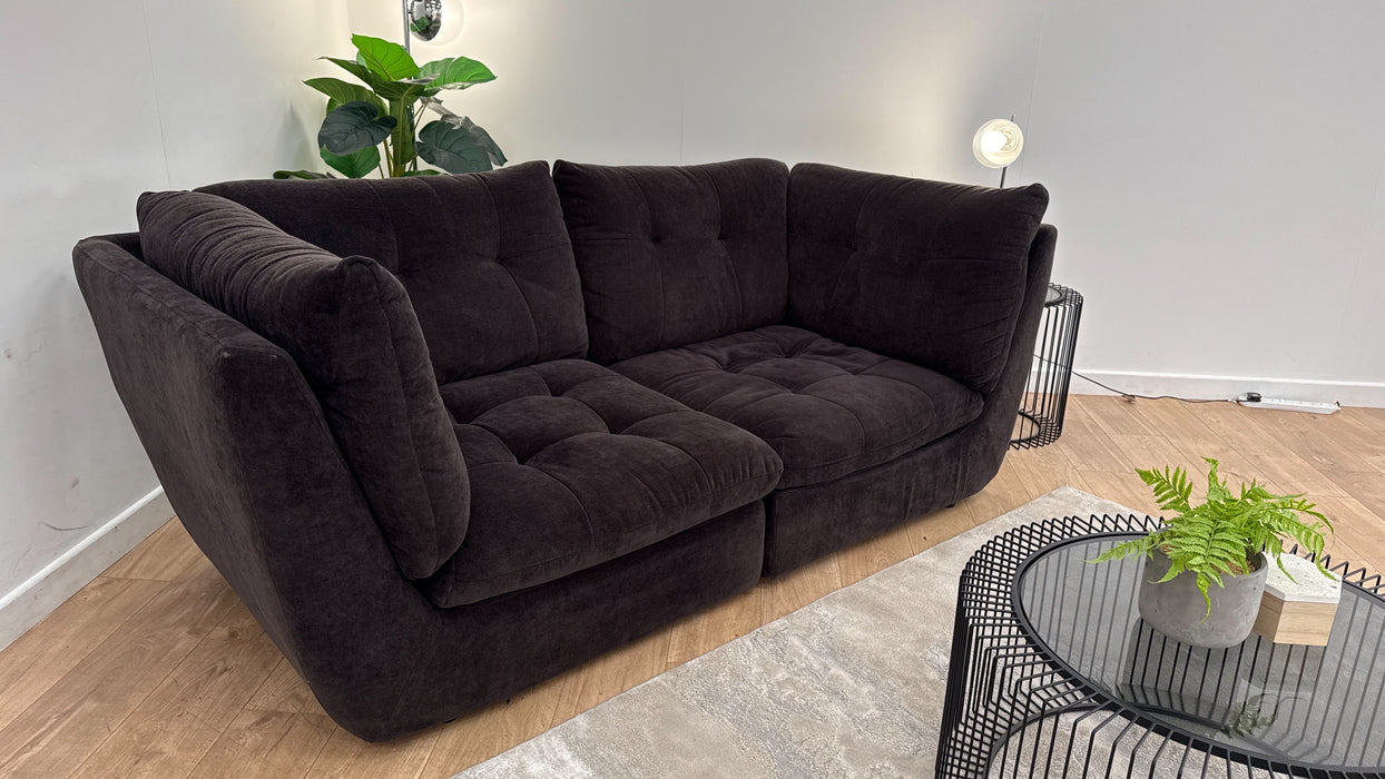 Sofology The Cocoon 3 Seater Fabric Sofa in Relaxed Chenille Raisin