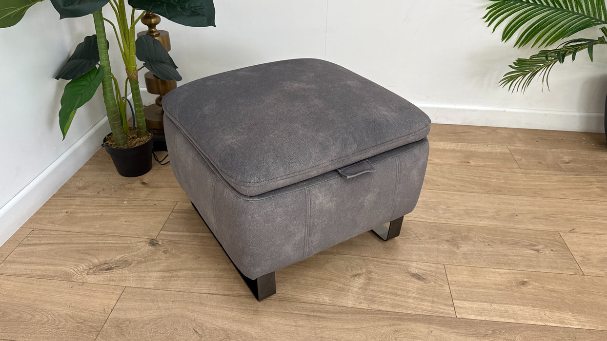 Sofology The Ravello Fabric Designer Storage  Footstool in Mocha