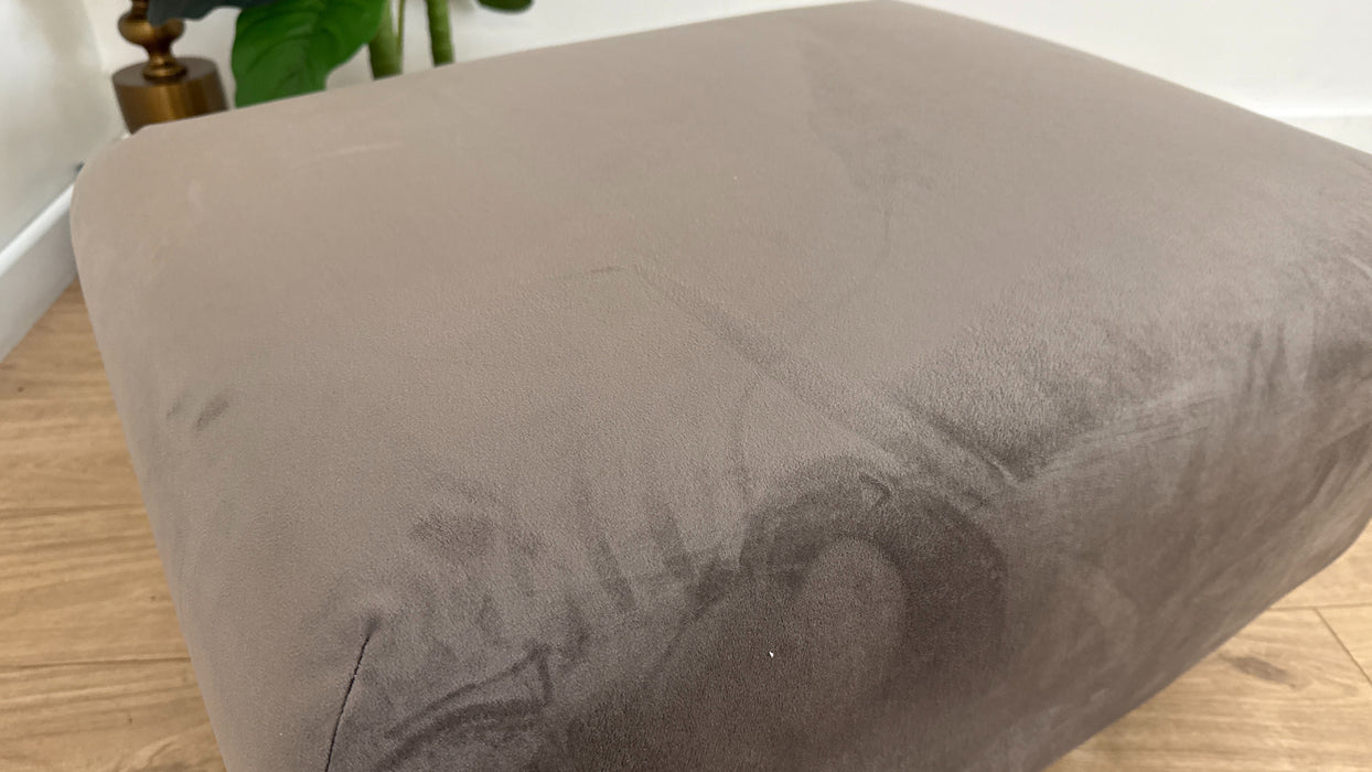 Sofology Balmoral Fabric Footstool in Matt Velvet Mole Limited Edition