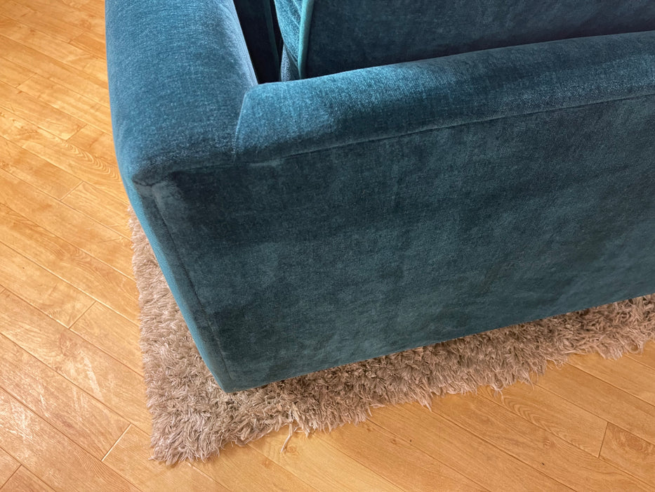 Cricket Loveseat Limited Edition Soft Chenille Teal Fabric (WA2)