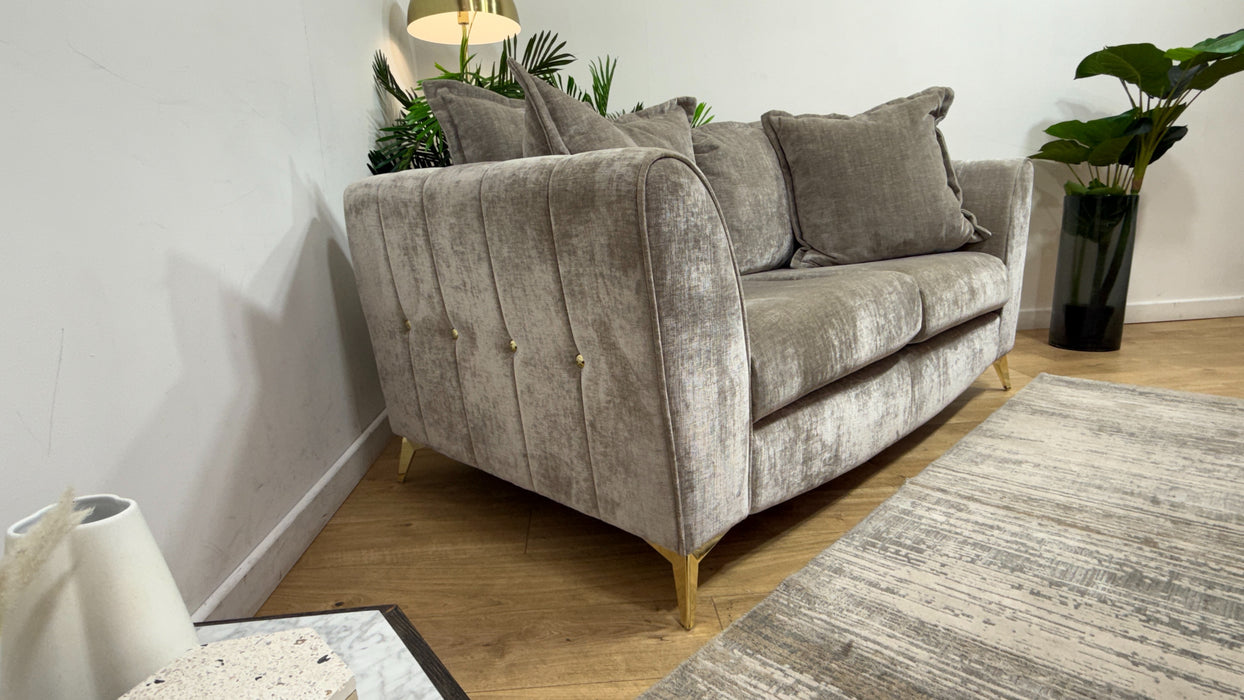 Sofology Luella Fabric 2 Seater in Luxe Chenille Stone Mix