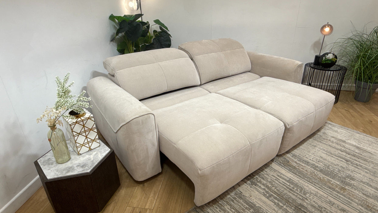 Sofology Riviera Fabric 3 Seater Motion Chaise in Relaxed Chenille Cotton