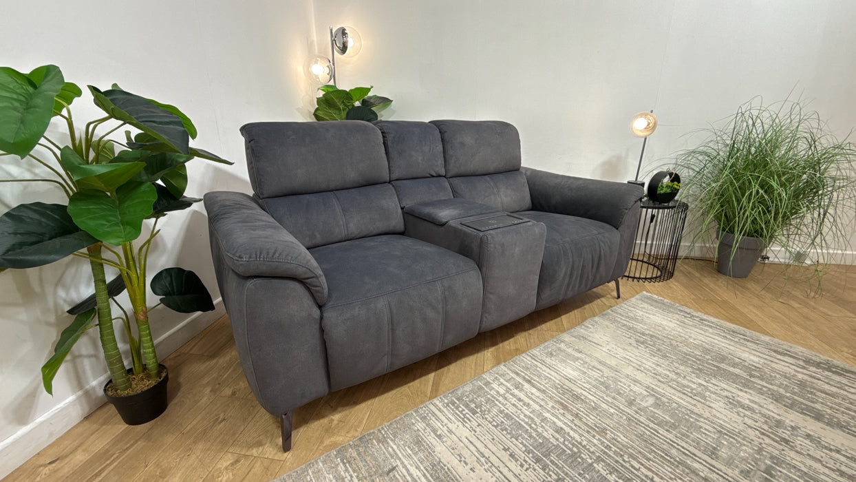 DFS Cinesound Power Plus Fabric Recliner in Shadow