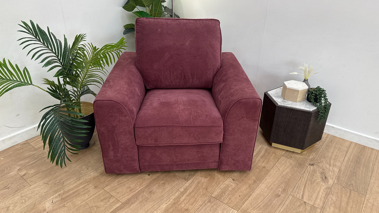 DFS Orka Reclining Fabric Chair in Wine
