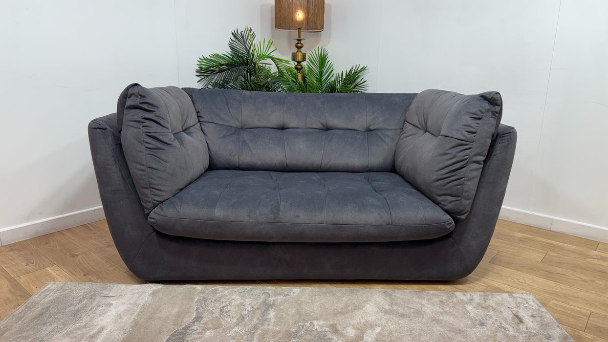 Sofology Cocoon Fabric 2 Seater in Lifestyle Flecked Fabric Charcoal