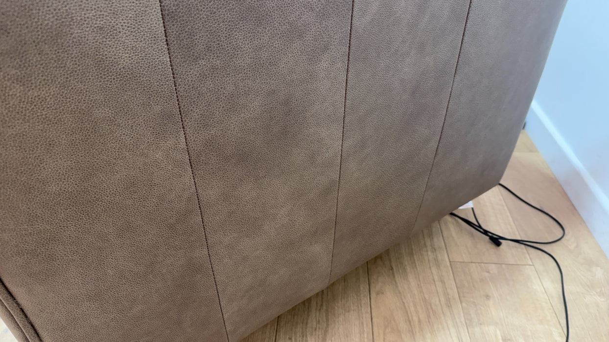 Sofology Bridgerton Leather 2 Seater in Relaxed Natural Grain Taupe Mix