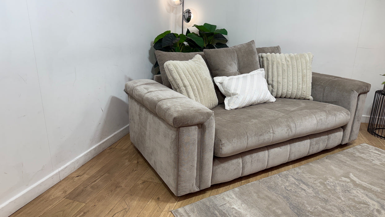 Sofology Oscar Fabric 2 Seater Fine Textured Chenille Stone Mix