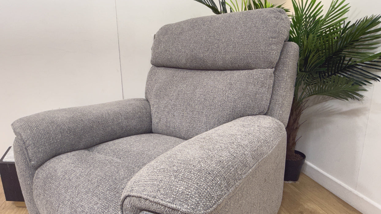 DFS Newsome Power Recliner Fabric chair in Steel