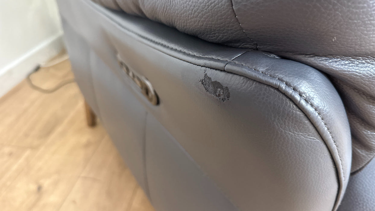 DFS Falcon Leather Recliner Chair in Blue