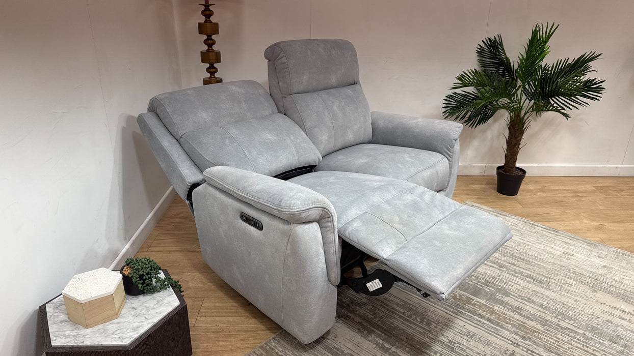 Sofology Bradie 2 Seater Power Recliner in Lifestyle Flecked Silver