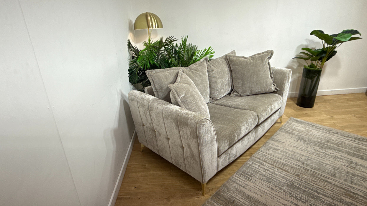 Sofology Luella Fabric 2 Seater in Luxe Chenille Stone Mix