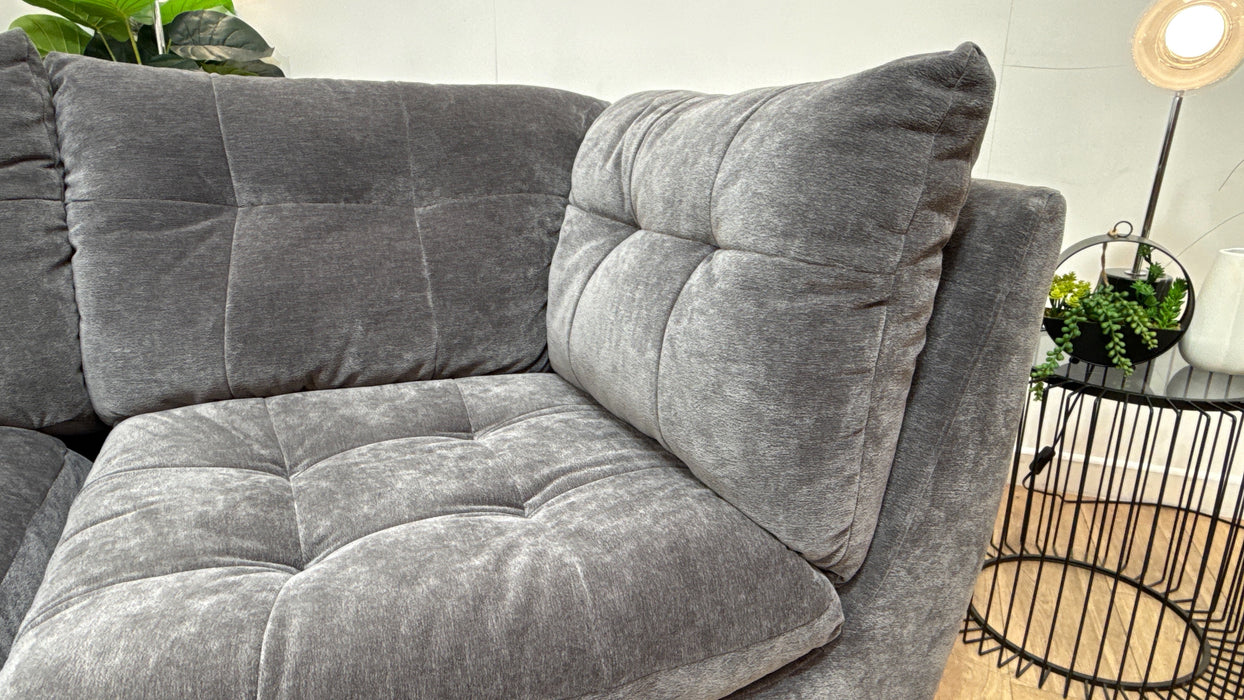 Sofology Cocoon Fabric 3 Seater in Textured Chenille Charcoal