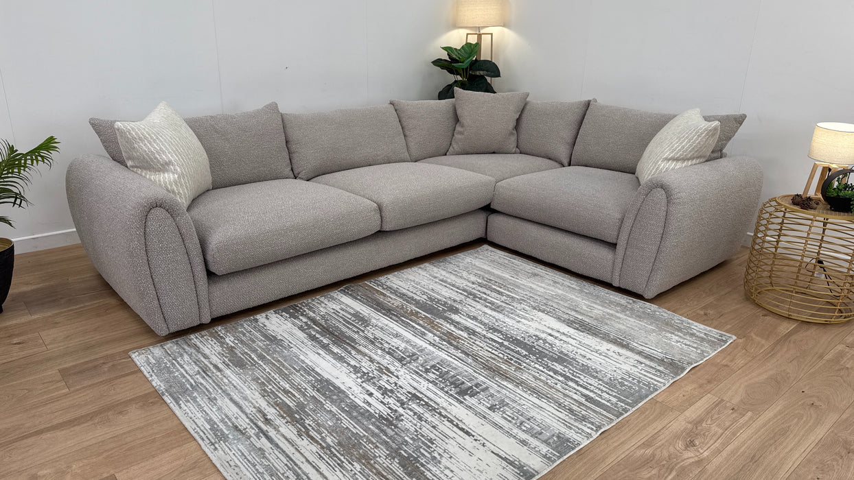 Marble Arch Corner Sofa - Fabric - Cologne Plain Mink