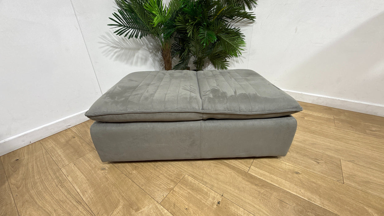 Sofology Illinois Fabric Dual Storage Footstool in Lifestyle Textured Charcoal