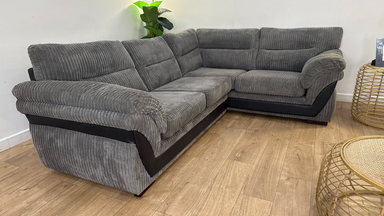 DFS The Zana Fabric Corner Sofa in Slate Combination