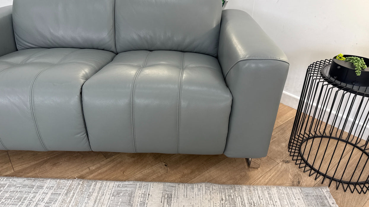 Sofology The Marvella 2 Seater Sofa in Trusty Sheen Leather Granite Teal