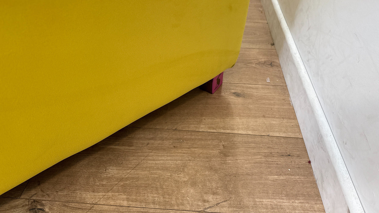 DFS The Windsor 3 Seater Fabric Sofa Bed in Velvet Yellow