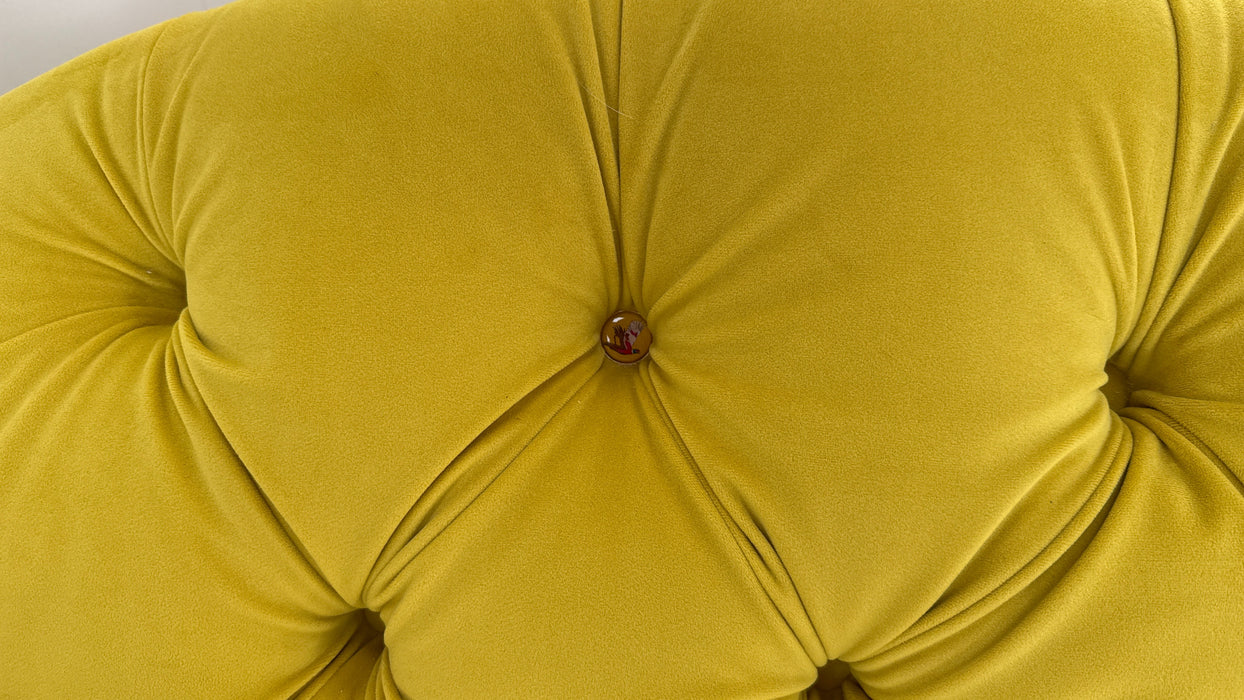 DFS The Windsor 3 Seater Fabric Sofa Bed in Velvet Yellow