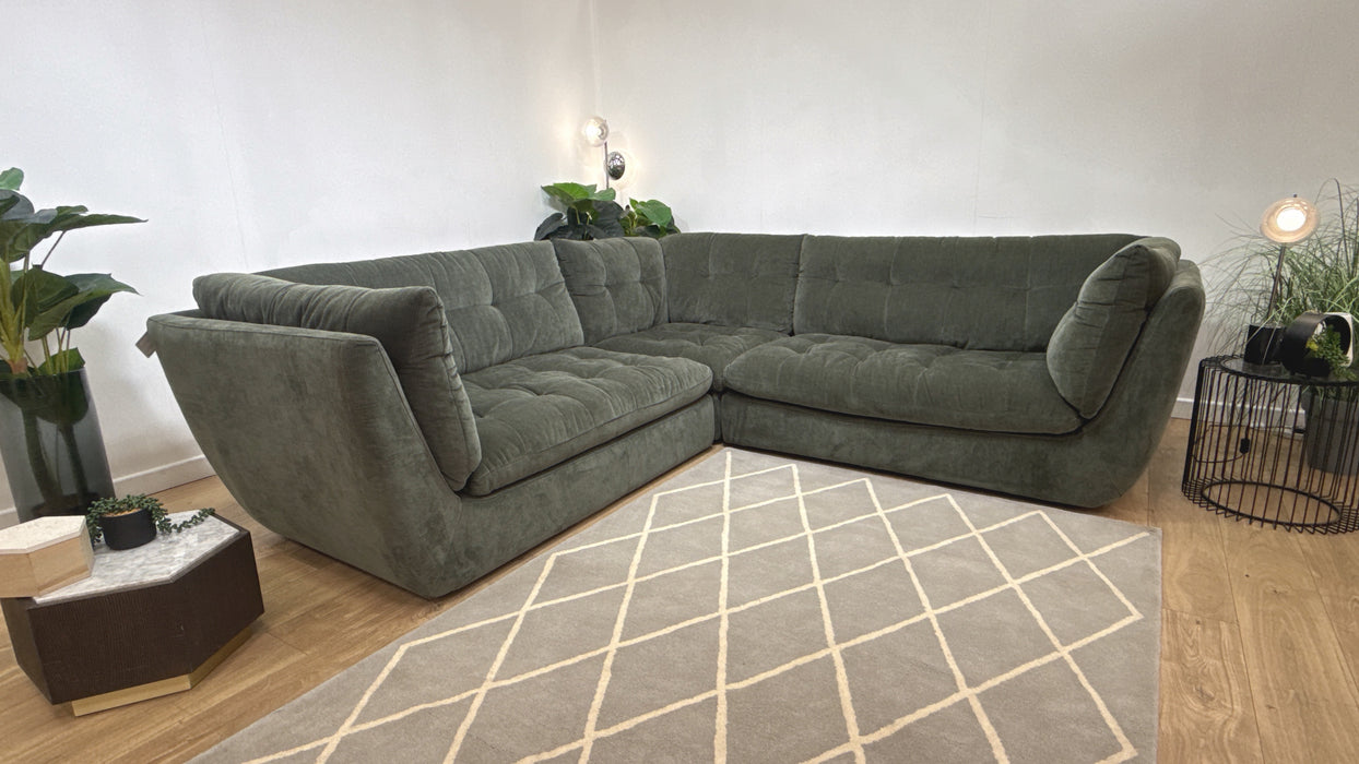 Sofology Cocoon Fabric 2 Corner 2 in Relaxed Chenille Pine