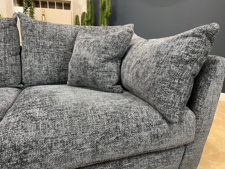 Tallulah 2 Seater Basketweave Chenille Navy Fabric (WA2)