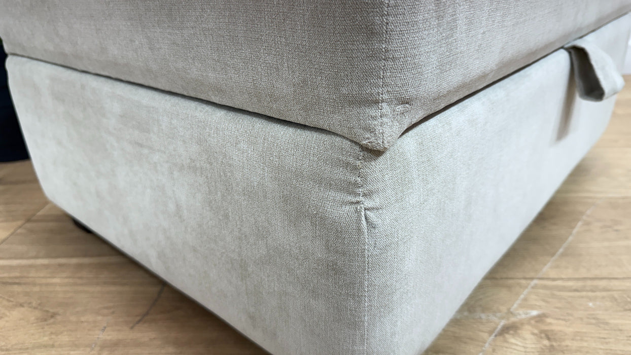 DFS The Freya Fabric Footstool In Silver