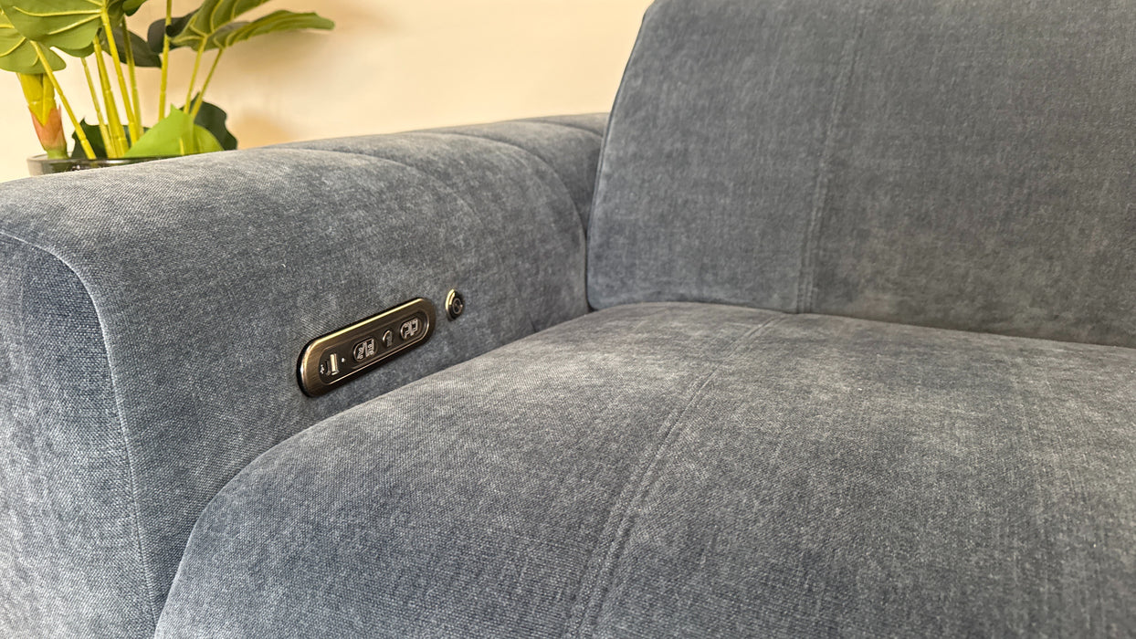 Sofology Allure Fabric Recliner 2.5 in Denim