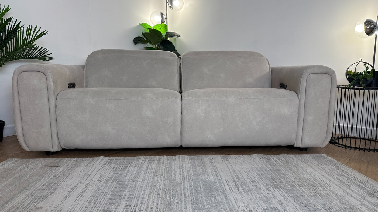 Sofology The Premiere 2.5 Seater Recliner Sofa in Lifestyle Flecked Fabric Ivory