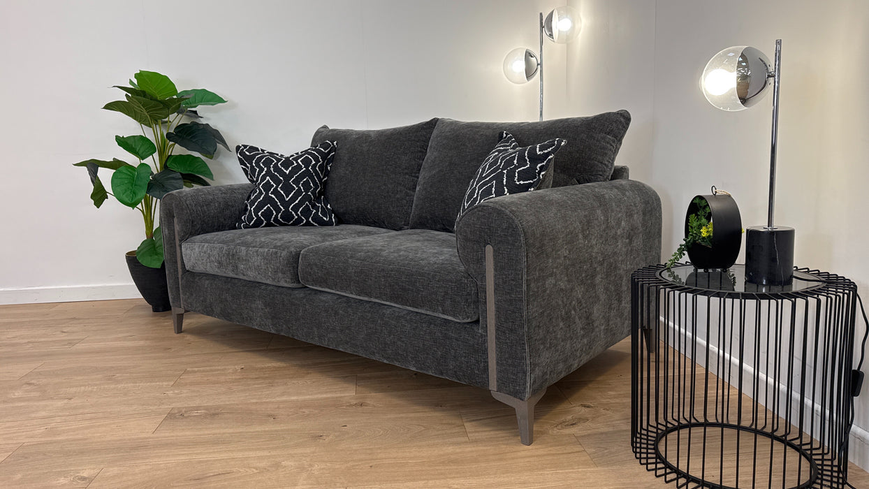 Porter 3 Seater - Fabric Sofa - Blakely Charcoal/Otis Mono