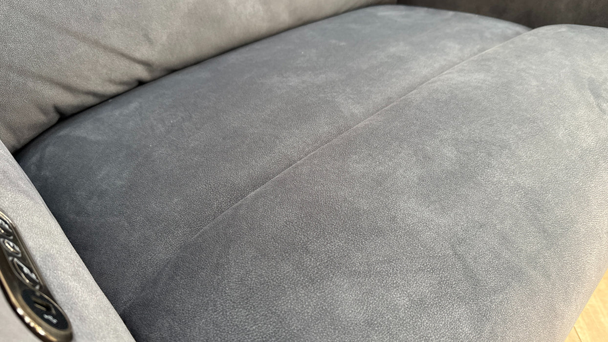 Sofology Renato Fabric 2.5 Seater Console Power Recliner Speakers in Dexter Charcoal