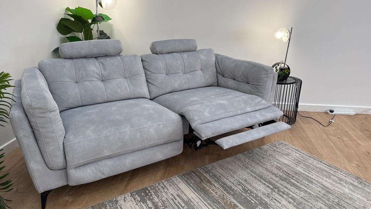 Sofology Muse Fabric Recliner 2.5 Seater in Silver