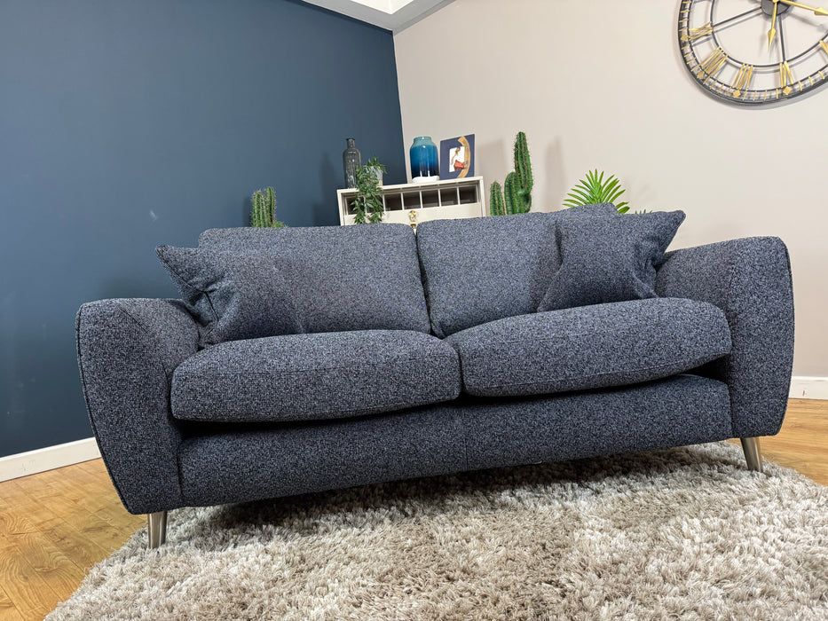 The Hackney Fabric 2 Seater - Mini Boucle Anthracite - Memory Foam Seats (WA2)