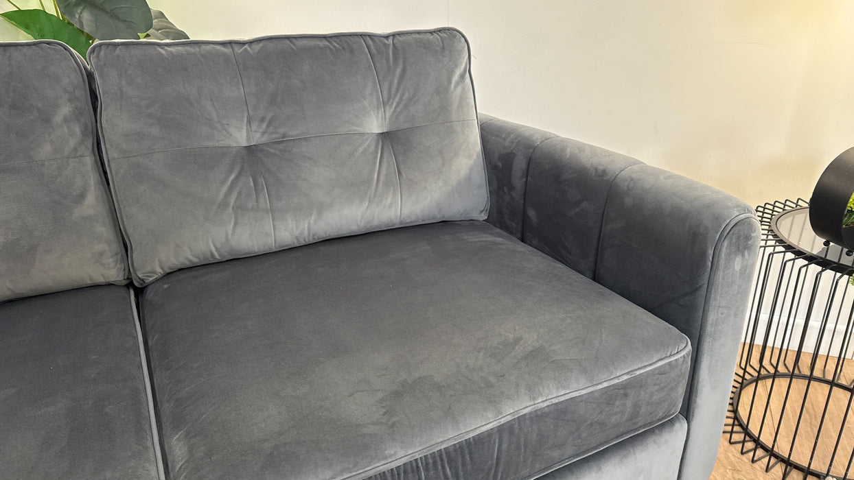 Sofology Islington Fabric 3 Seater Hypnos Deluxe Sofa Bed in Sleek Grey