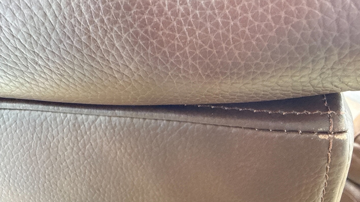 Sofology Bradie Leather 3 Seater Power Recliner/Headrest in Trusty Embossed Chestnut