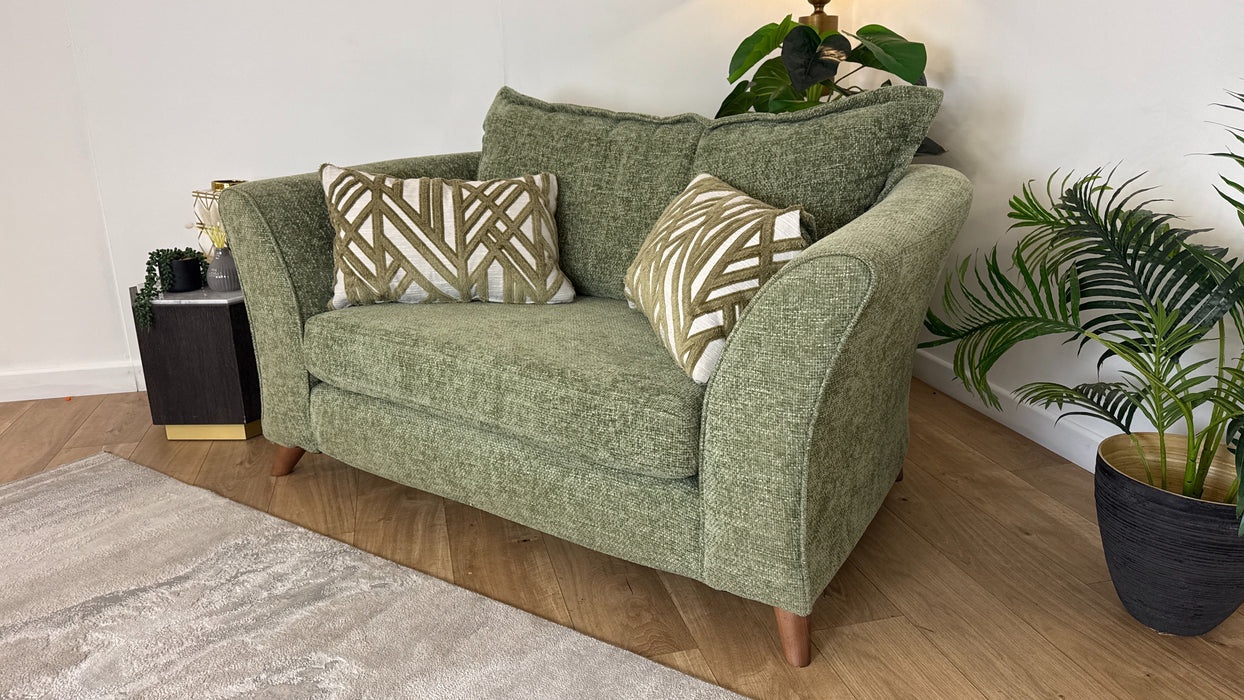 Sofology Scintillate Fabric Loveseat in Enzo Olive/Sage