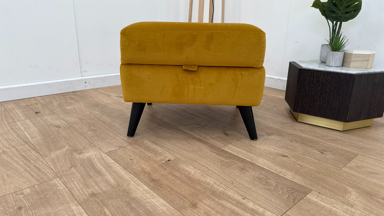 Somerford Fabric Footstool - Stella Butterscotch