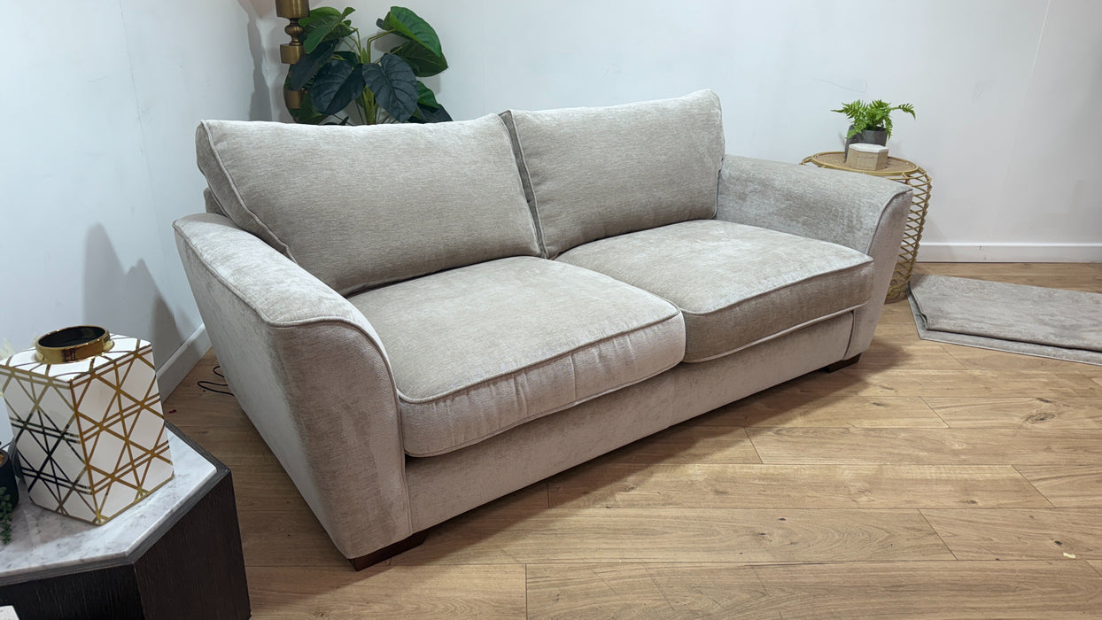 Sofology Newbury Fabric 3 Seater in Luxury Deep Pile Chenille Truffle Mix