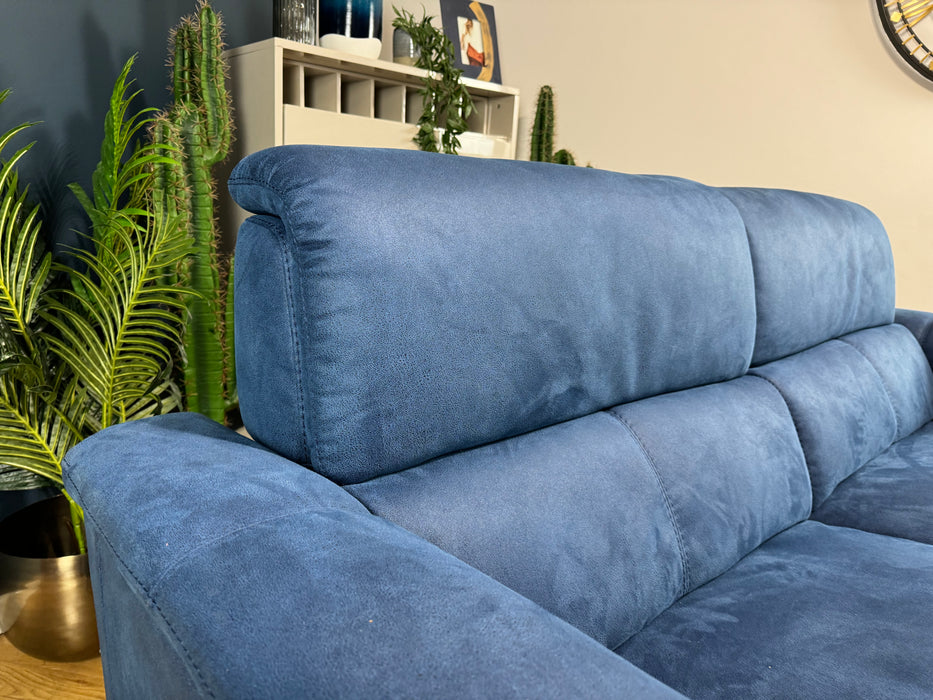 Illinois 3 Seater Sofa Aspen Blue Fabric (WA2)