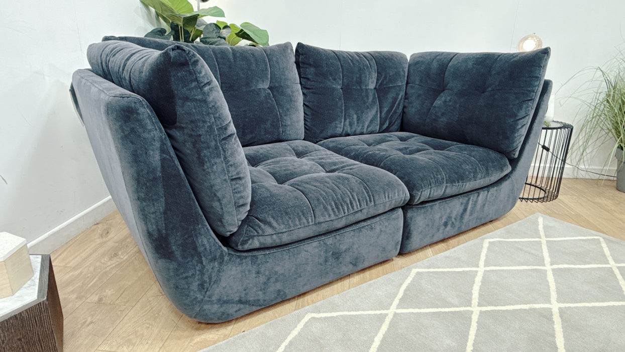 Sofology Cocoon Fabric 3 Seater in Relaxed Chenille Ink