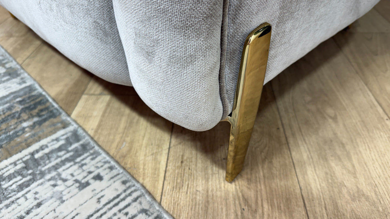 Sofology Oscar Fabric Accent Chair in Fine Textured Chenille Stone