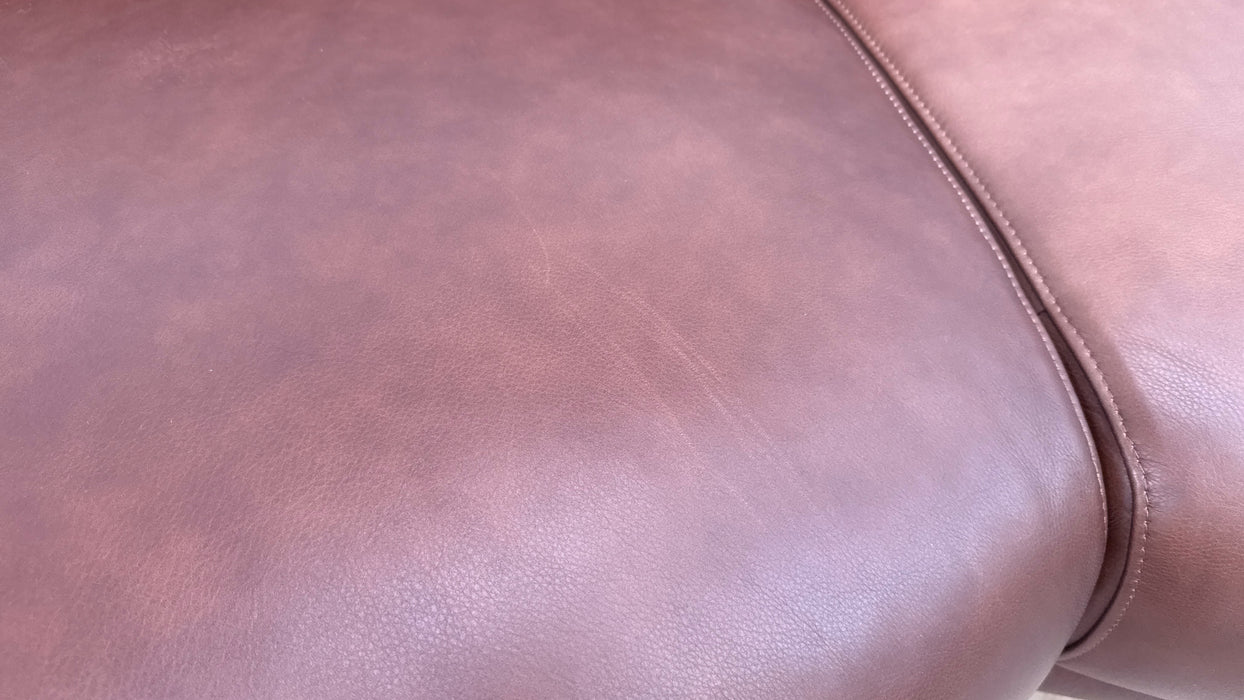 Sofology Adler Leather 4 Seater Asymmetric in Relaxed Soft Brown